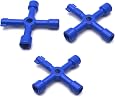 Antrader Silver 4-Way Ulti-Functional Utilities Key Triangle/Square...