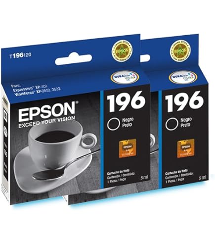 Cartucho de Tinta Original Epson 196 Preto T196120 para XP-401 e