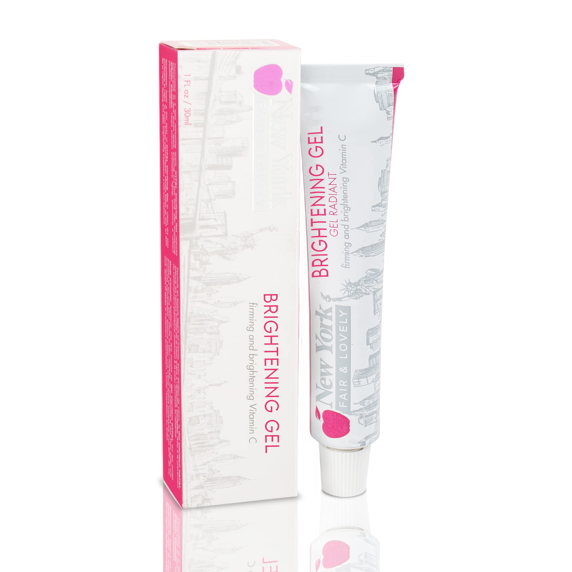 New York Fair & Lovely, Skin Brightening Gel – 1 fl oz / 30g – Formulated to Fade Dark Spots, Uneven Skin Tone, with Alpha Arbutin & Vitamin C – For Women and Men