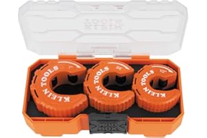Klein Tools 50048 C-Style Copper Tubing Pipe Cutter Tool Set with 1/2, 3/4, and 1-Inch Cutters, MODbox Case, Ultra-Compact for Tight Spaces, 3-Piece
