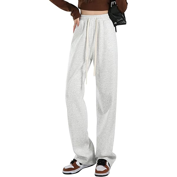 Kiench Teen Girls' Y2K Sweatpants High Waist Wide Leg Baggy Pants