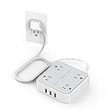 Flat Plug Surge Protector Power Strip, TESSAN 5 ft