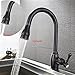 Lead Free Pull Down Kitchen Faucet Best Antique Solid Brass Kitchen Sink Faucet With Pull Out Sprayer High Arc Single Handle Bar Faucet Oil Rubbed Bronze SonTiy