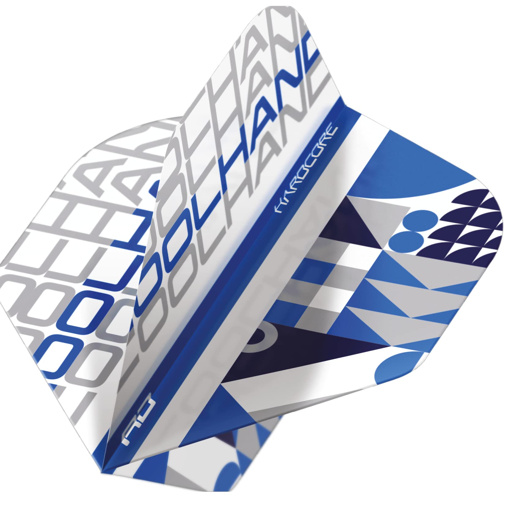 RED DRAGON Luke Humphries Cool Hand Hardcore Stack White and Blue Dart Flights - 3 Sets Per Pack (9 Flights in Total)