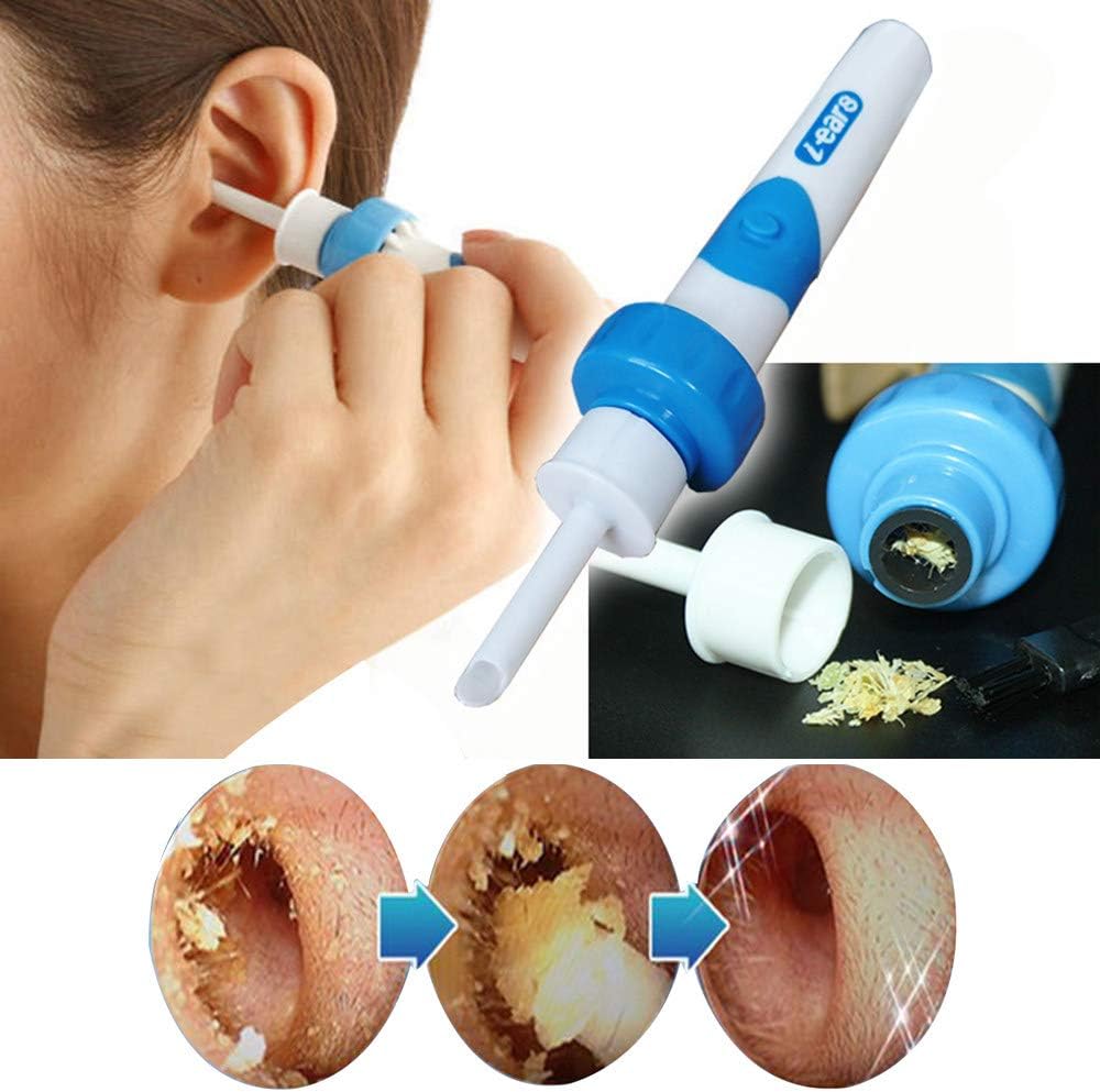 Electric Ear Cleaner, Earwax Remover Tool, with Washable Tips, Safe and Soft, Suitable for Kids & Adults