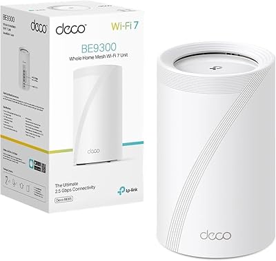 [NOVO]TP-Link Deco BE65 (1-pacote)|Banda Tripla BE11000 Mesh 7-Fi System|4 portas 2,5 Gbps, operação multi-link MLO, canais de 320MHz, banda de 6GHz, proteção HomeShield, servidor VPN e cliente