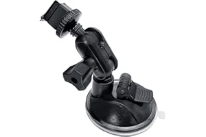 CAMMHD F6 Car Suction Cup Bracket, Support 360° Rotation and Installation on Car Windshield, Suitable F6 (Body Camera Not Inc