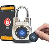 eGeeTouch 5th GEN Outdoor Smart Padlock &ndash; (Single, Short Shackle) Keyless Bluetooth &amp; NFC Lock, Durable Weatherproof Security for Sheds, Gates, Bikes - Convenient App Control &amp; Enhanced Safety