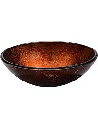 Aquaterior Modern Bathroom Round Artistic Tempered Glass Vessel Vanity Sink Bowl Basin Spa