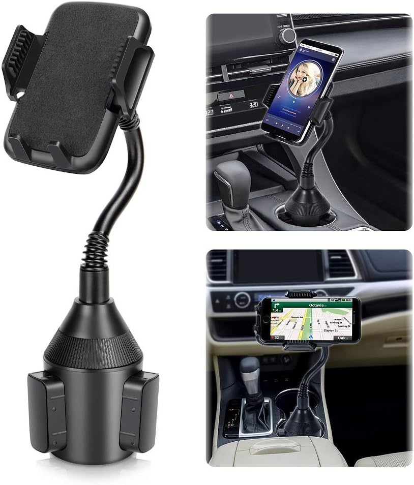 Car Phone Mount,Universal Smart Phone Adjustable Automobile Cup Holder Phones Mount for iPhone 11 pro/Xs/Max/X/XR/8/7/6 Plus Samsung Galaxy S10/S9/S8 Note 9 Nexus Sony、HTC、Huawei、LG and All Smartphone