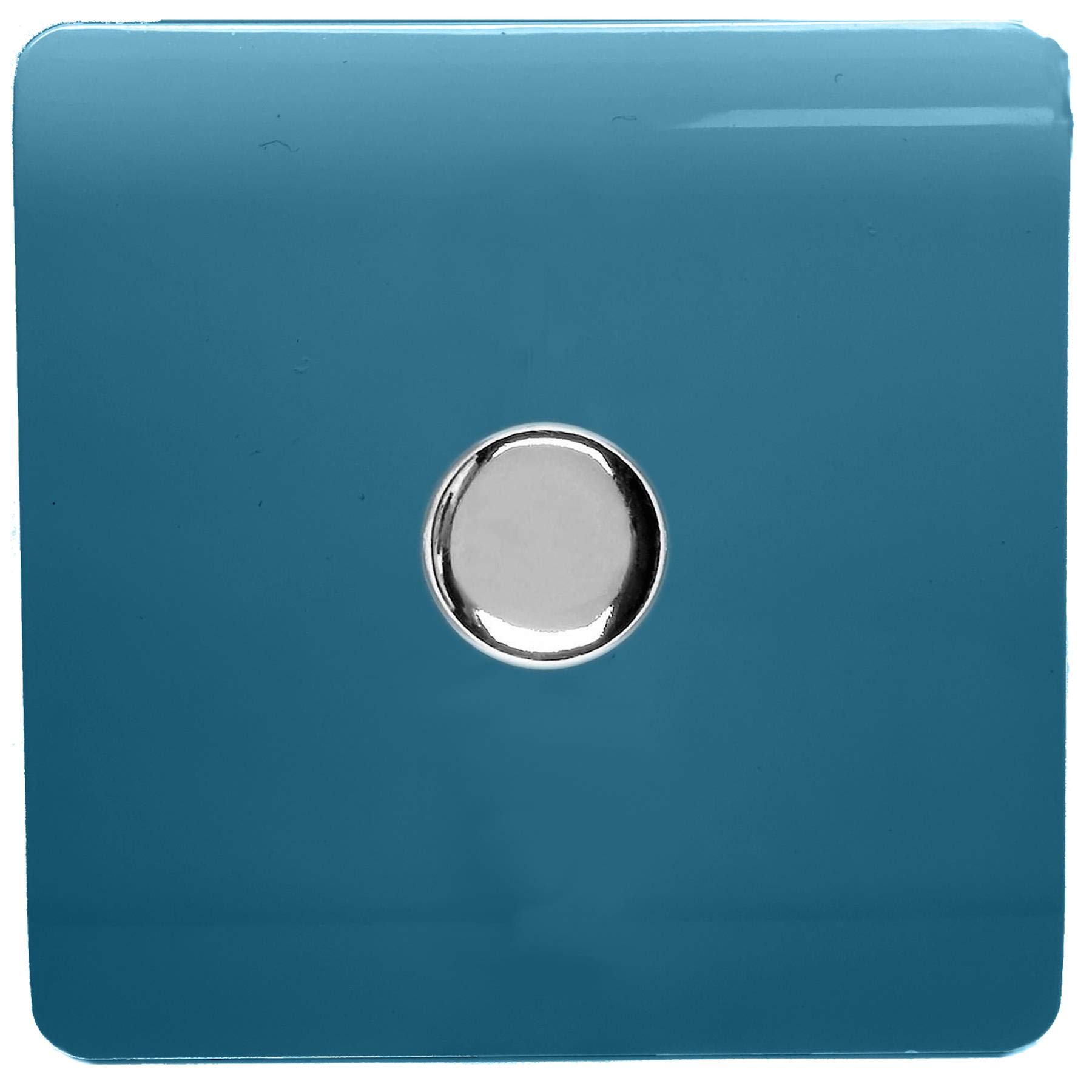 Trendi Artistic Modern Glossy Tactile 1 Gang 2 Way 120w LED Dimmer switch Ocean Blue