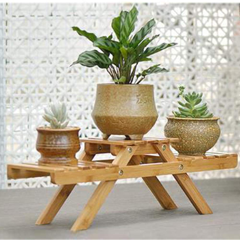 Recipientes para plantas y accesorios SZYZ 2 Capas Planta Soporte Multi