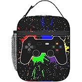 Funacola Game Gamer Lunch Bag For Boys Girls Kids Cool Reusable Lunch Box Joystick Splash Insulated Meal Bags Portable Lunch Tote For School Men Work Travel Picnic