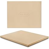 Unicook Pizza Stone, Heavy Duty Cordierite Pizza Pan for Oven and Grill, Thermal Shock Resistant Baking Stone for Bread, 15 X
