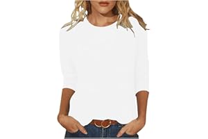 YAFINMO 3/4 Length Sleeve Womens Tops Plus Size Summer Shirts Work Blouses for Women Dressy Casual Sexy Tshirts Fashion 2024