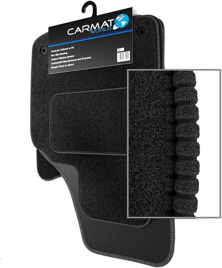 Volvo C70 Manual (2006-2013) Tailored Car Mats Velour (850gm Carpet) Black Black Rib