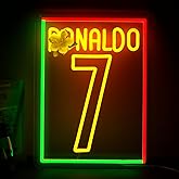 Balanar Number 7 Neon Sign Football for Wall Decor, Soccer LED Sign Neon Light For Man Cave Garage Decoration, Neon Sign For Bar,Dorm Room,Party,Game Room Decoration11.7 * 15.7inch