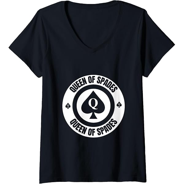 "I Heart BBC" T-Shirt With Queen Of Spades Symbol - Casual Cotton Tee (White-Black, Large)