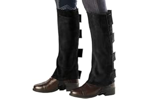 ARTIST UNKNOWN Ovation - Ladies Suede Half Chaps w/Velcro , Black , Large