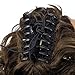 SWACC 12-Inch Curly Ponytail Extension, Synthetic Hair, Claw Clip, Medium Ash Brown