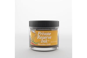 Private Reserve Ink Shoreline Gold – Premium 60ml Fountain Pen Ink Bottle | Warm Golden Yellow with Fast-Drying Formula | Archival Quality & pH-Balanced | Ideal for Creative Writing & Art