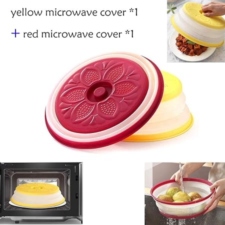Yqz Tapa Microondas Plegable Sin Bpa,Cubierta Microondas (C ...