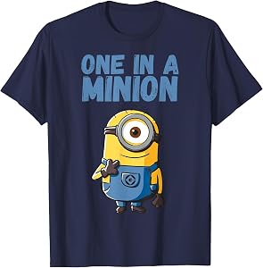 Despicable Me Minions Stuart One in A Minion Graphic Tees T-Shirt
