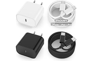 AYicaa for iPhone Charger Fast Charging MFi Certified for iPhone Charger Cord 6FT for iPhone 14 13 12 Charging Block 2Pack Long USB-C to Lightning Cable for iPhone 14/13/12/11 iPad Pro/Mini/Air Black