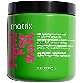 Matrix Rich Hydrating Treatment Mask for Very Dry and Porous Hair, With Avocado Oil and Hyaluronic Acid, Food For Soft, 500 m