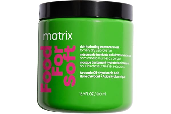 Matrix Rich Hydrating Treatment Mask for Very Dry and Porous Hair, With Avocado Oil and Hyaluronic Acid, Food For Soft