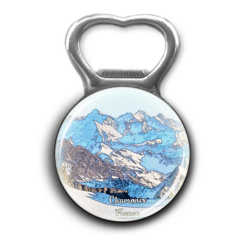 Francia Mont Blanc Chamonix Alpes Abridor de botellas de metal ...