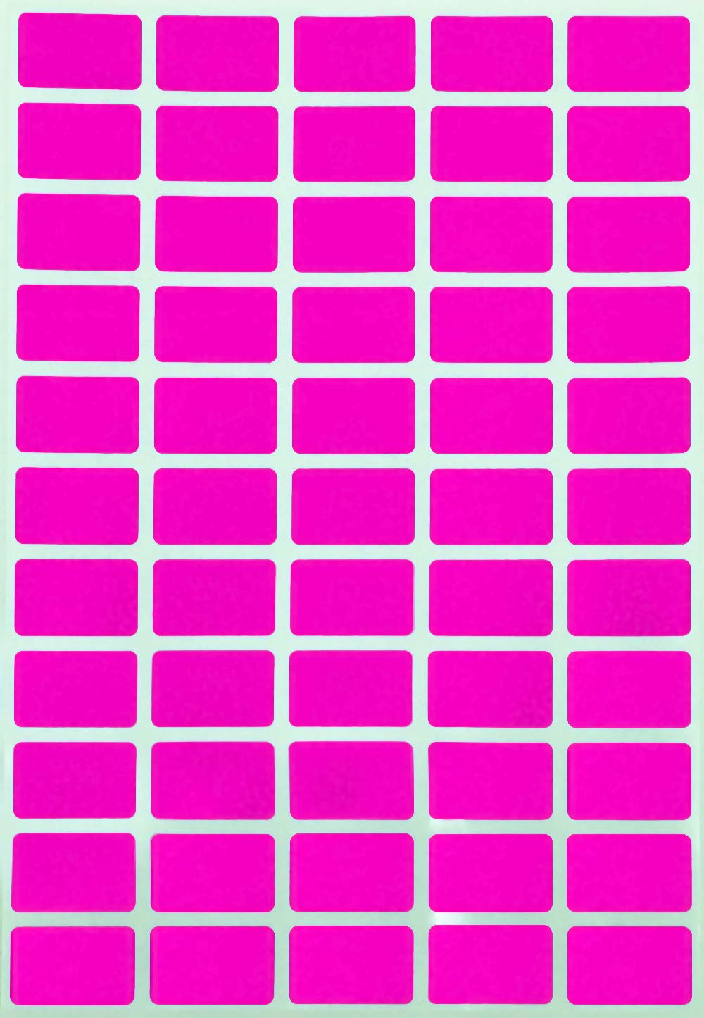 Removable Stickers No Residue - Price Tag Stickers Removable 1 inch x 5/8 - Color Coding Stickers - File Folder Removable Labels Rectangle Neon Pink - (25.5 mm x 16 mm) - 550 Pack — image 1