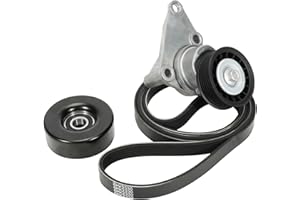 Dilomber ACK060923 Serpentine Drive Belt Tensioner Kit Compatible with Chevrolet Cadillac GMC, 2000-2002#Replace 19311144 Belt Tensioner & Serpentine Belt & Idler Pulley