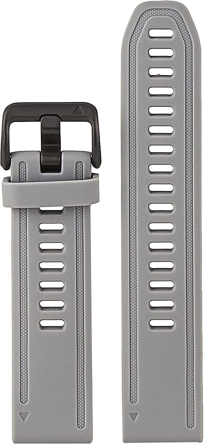 Garmin QuickFit Watch Bands (20mm), suitable for selected fēnix-, epix-, Descent-, D2-, Instinct- and Approach series smartwatches, Original accessory, Silicone, Powder Grey