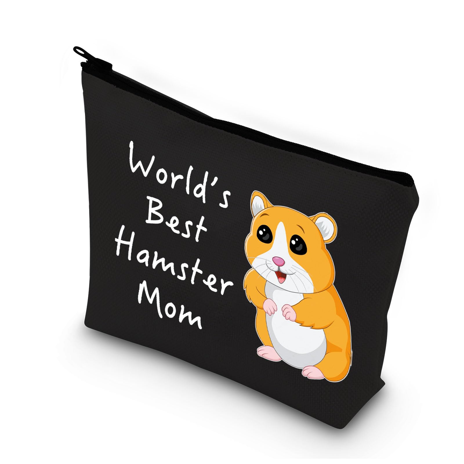PLITI Hamster Makeup Bag World's Best Hamster Mom Hamster Lover Gift Hamster Mom Gift Hamster Mom Gift (Hamster mom Best BblU)