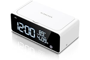 WISHLUCK Ultrasonic Cleaner Jewelry Cleaner Machine - 24W/48KHz Ultrasonic Cleaners with LED Display Alarm Clock, 17oz 500ml Stainless Steel Tank Cleaner for Glasses, Silver, Rings, Dentures, Diamonds - White