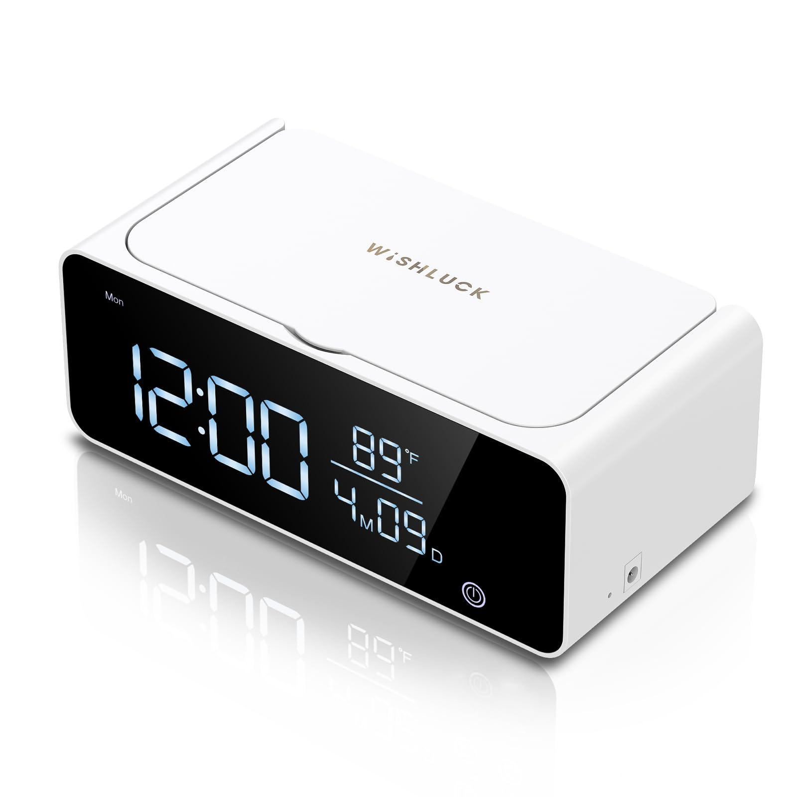 Photo 1 of Wishluck Jewelry Cleaner Machine - Jewelry Cleaner 48KHz/24W, Tabletop LED Display Alarm Clock with 500ml Stainless Cleaning Tank for Jewelry, Glasses, Rings, Diamonds - White