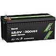 OKMO 12V 300Ah LiFePO4 Lithium Battery 3840Wh Rechargeable Lithium Battery with BMS 10 Years Lifetime 15000+ Deep Cycles,for Solar systerm,RV,Camping,Battery Backup,Marine and Home Energy Storage