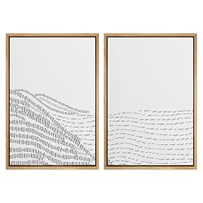 SIGNWIN Framed Wall Art Print Set Beach Coast...