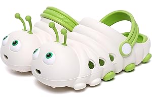 TREEPERI Baby Caterpillar Clogs Boys Girls Cute Sandals Little Kids Light Slip on Shoes Toddler Summer Beach Water Slippers