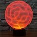 YANGHX 3D illusion Lamp 3D Brain illusion Light 100~240v Night 7 Color change LED desk table light lamp (Color: Multicolor)