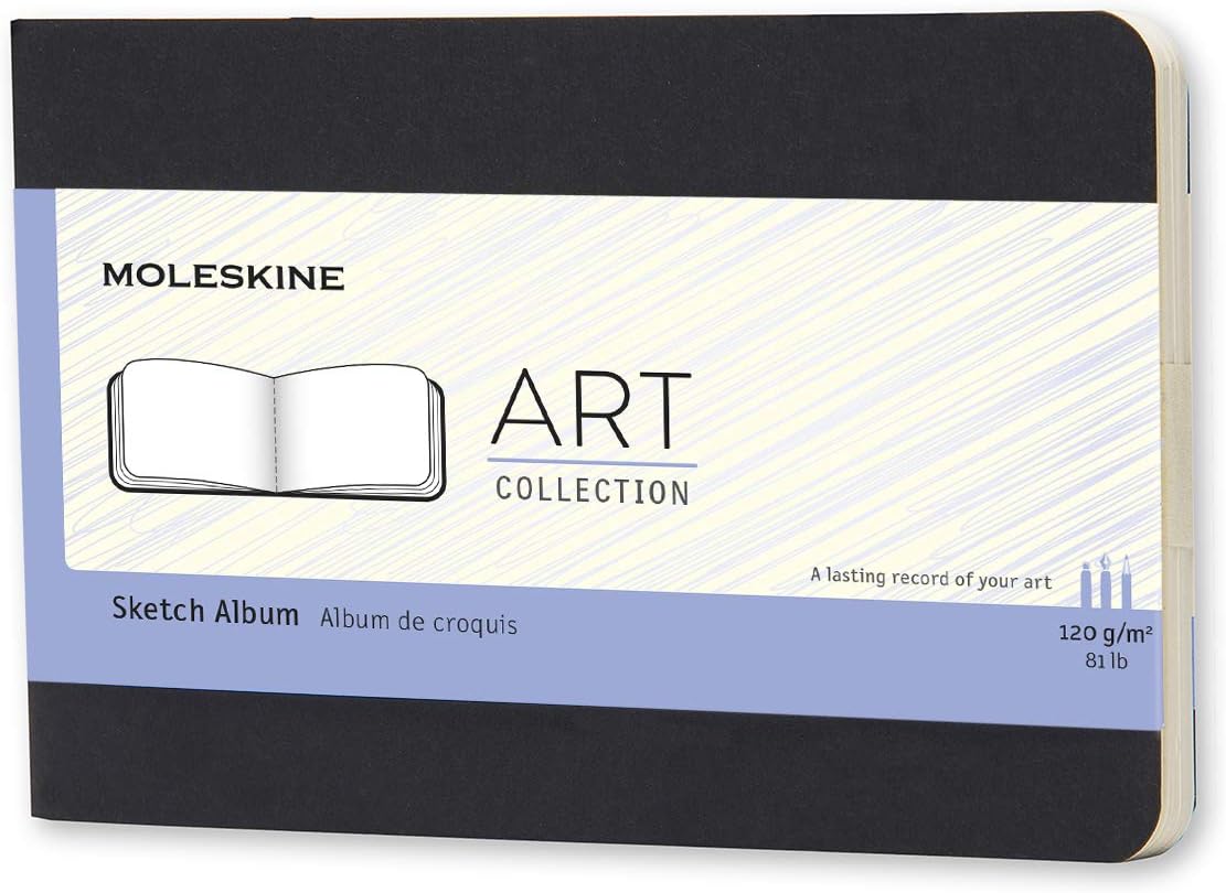 Moleskine 9 x 14 cm Pocket Size Art Collection Sketchbook, Drawing Pad