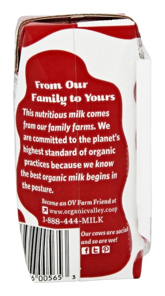 Organic Valley Single Serve Aseptic Milk Whole Case of 126.75oz