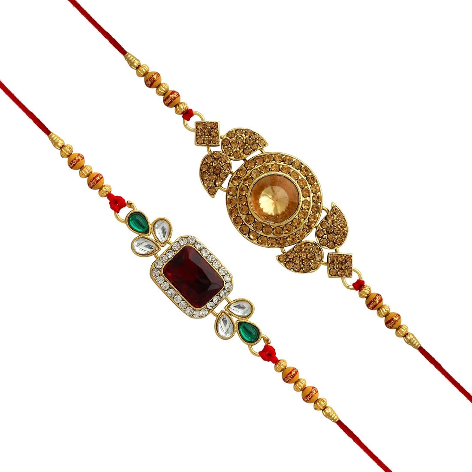 jaipur mart kundan rakhi gift for brother latest rakhi gift (rkh02$p)