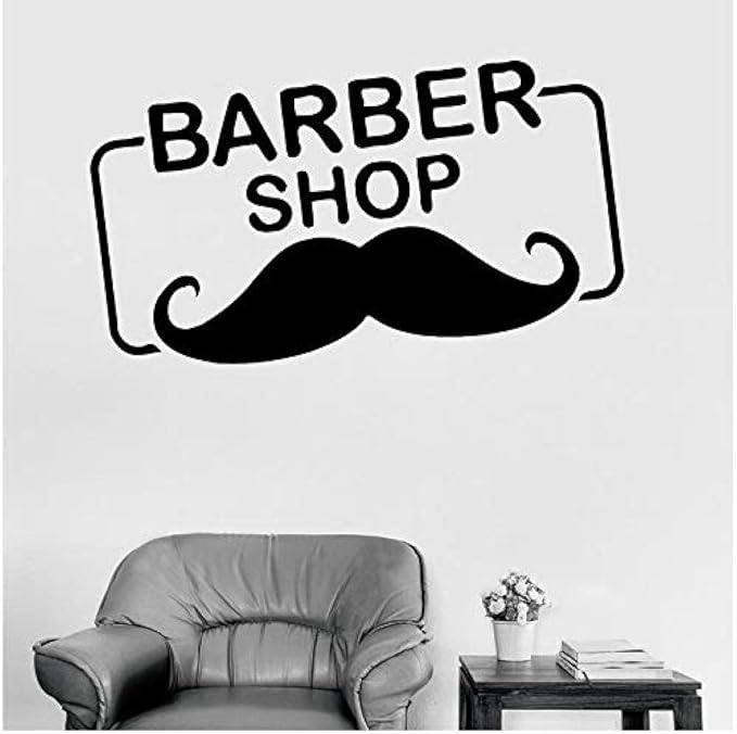 Pegatinas De Pared Decoración Barber Shop Logo Vinilo Decoración De