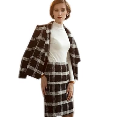 Amazon ノーブランド品 レディース クラシカルチェックスーツ