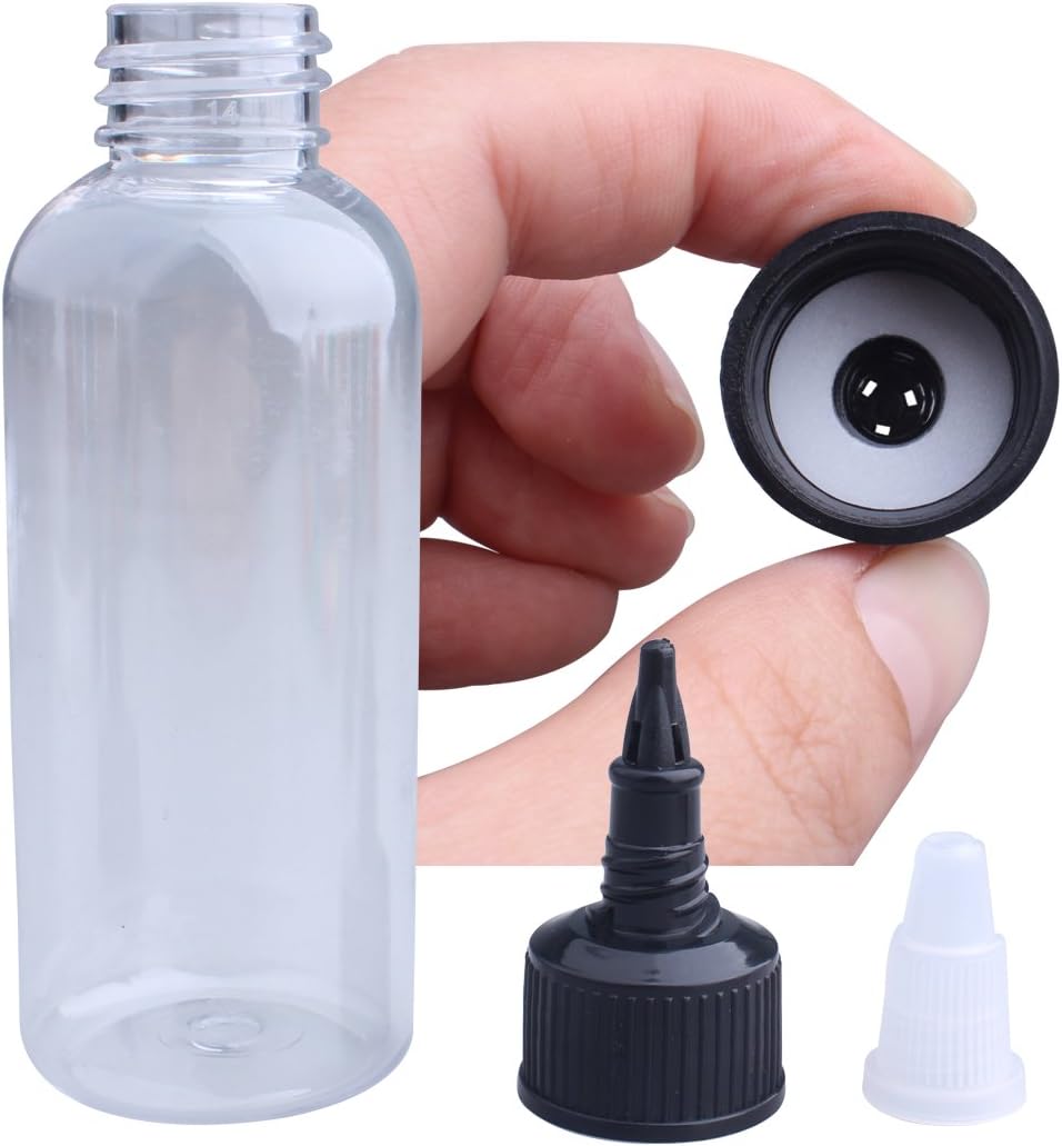 Twist bottle Plastic Oil bottle Steel Needle Dropper Bottles squeezable dropping bottler for Flavorings and liquid (120ml): Home Improvement