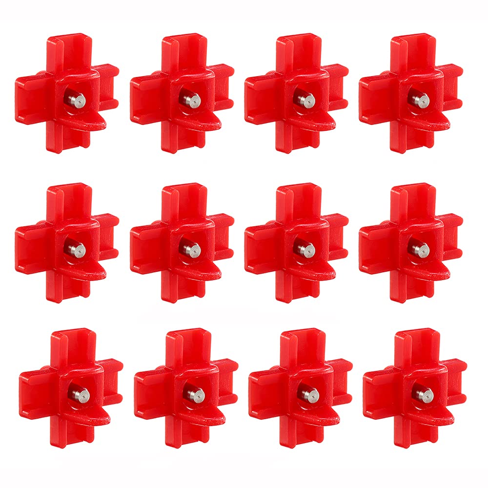 ANCLLO 12 Pack Horizontal Chicken Nipples Waterer Automatic Poultry Nipples Horizontal Side Mount Chicken Drinkers for Chicken Quail Duck