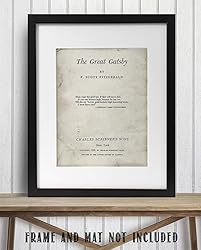 The Great Gatsby Title Page - 11x14 Unframed