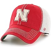 47 NCAA Trawler Primary Logo Team Color Mesh Trucker Clean Up Adjustable Hat, Adult One Size Fits All (US, Alpha, One Size, Nebraska Cornhuskers, Nebraska Cornhuskers)